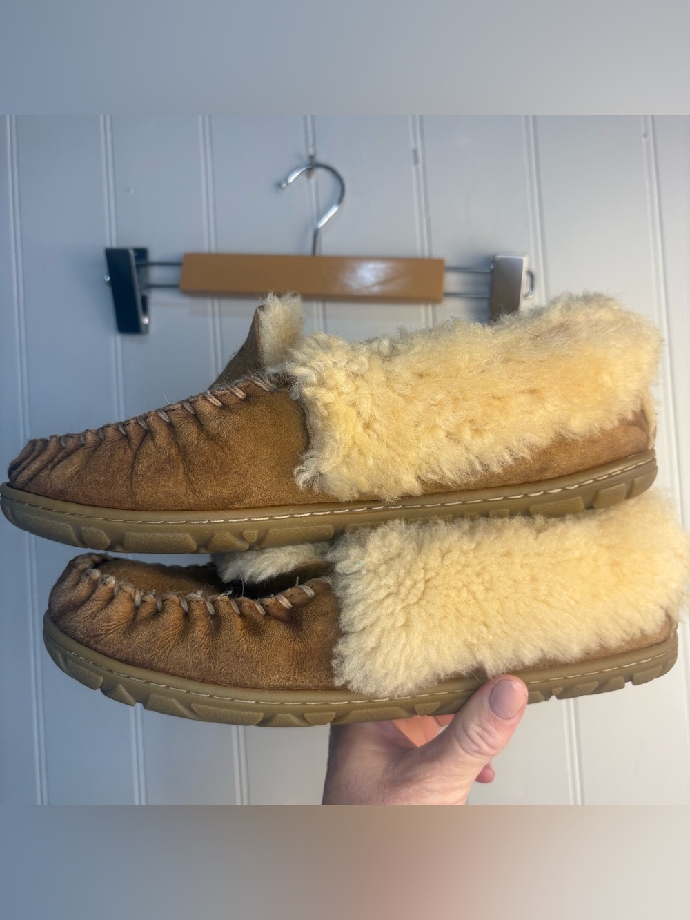 L.L.Bean Genuine Shearling Moccasin Slippers | Sheepskin | Cozy Cabin | Cottage